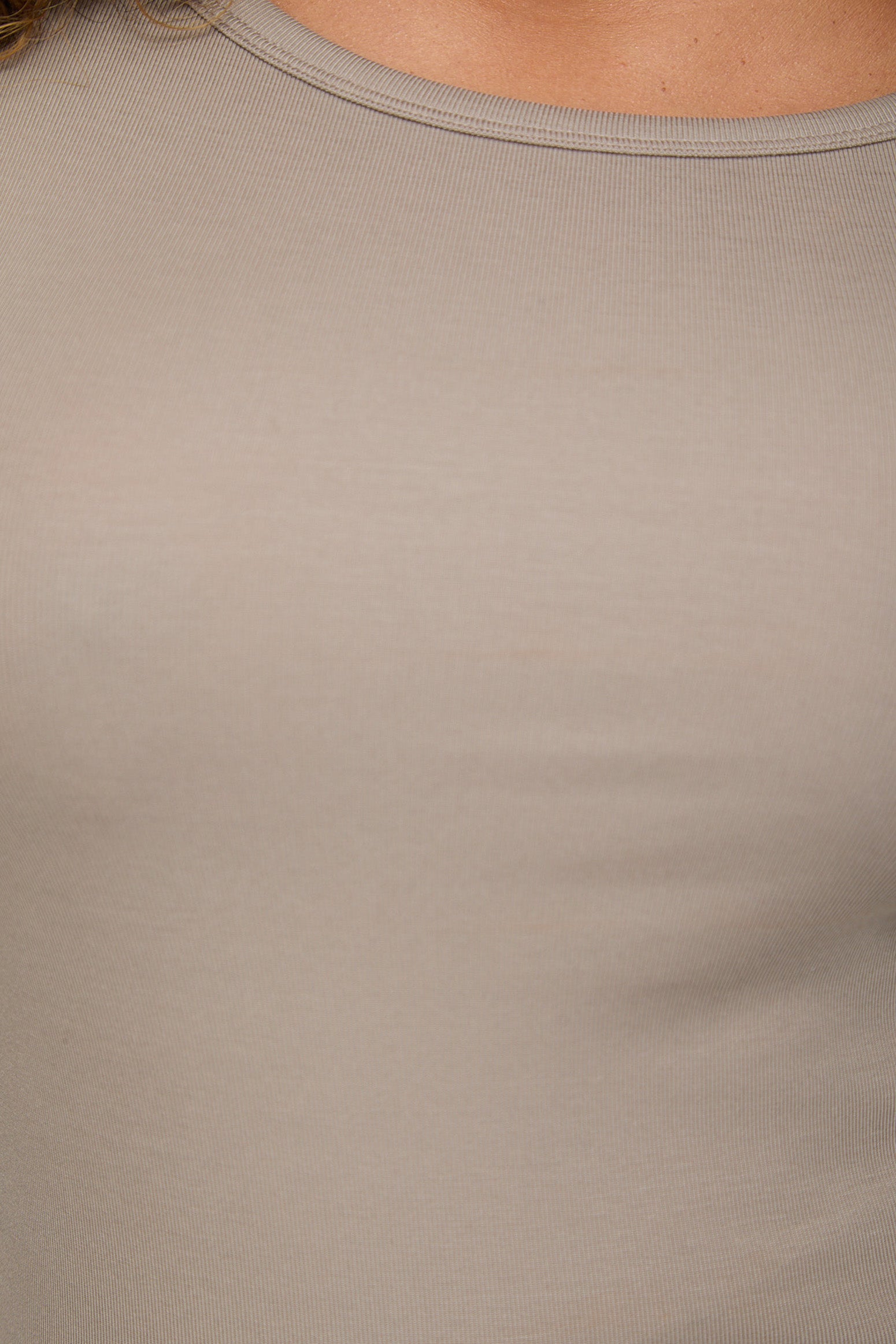 Lyocell Basic Long Sleeve Top - Mink- Sunde