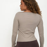Lyocell Basic Long Sleeve Top - Mink- Sunde - sundé