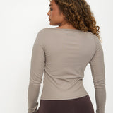 Lyocell Basic Long Sleeve Top - Mink- Sunde - sundé
