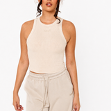 Modal Ribbed Racer Vest - Latte - Sunde