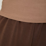 Modal Ribbed Long Sleeve Basic - Cinnamon - sundé