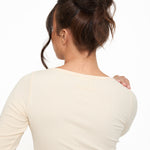Modal Ribbed Long Sleeve Basic - Almond - sundé