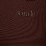 Modal Ribbed Racer Vest - Chocolate - Sunde - sundé