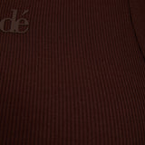 Modal Ribbed Racer Vest - Chocolate - Sunde - sundé
