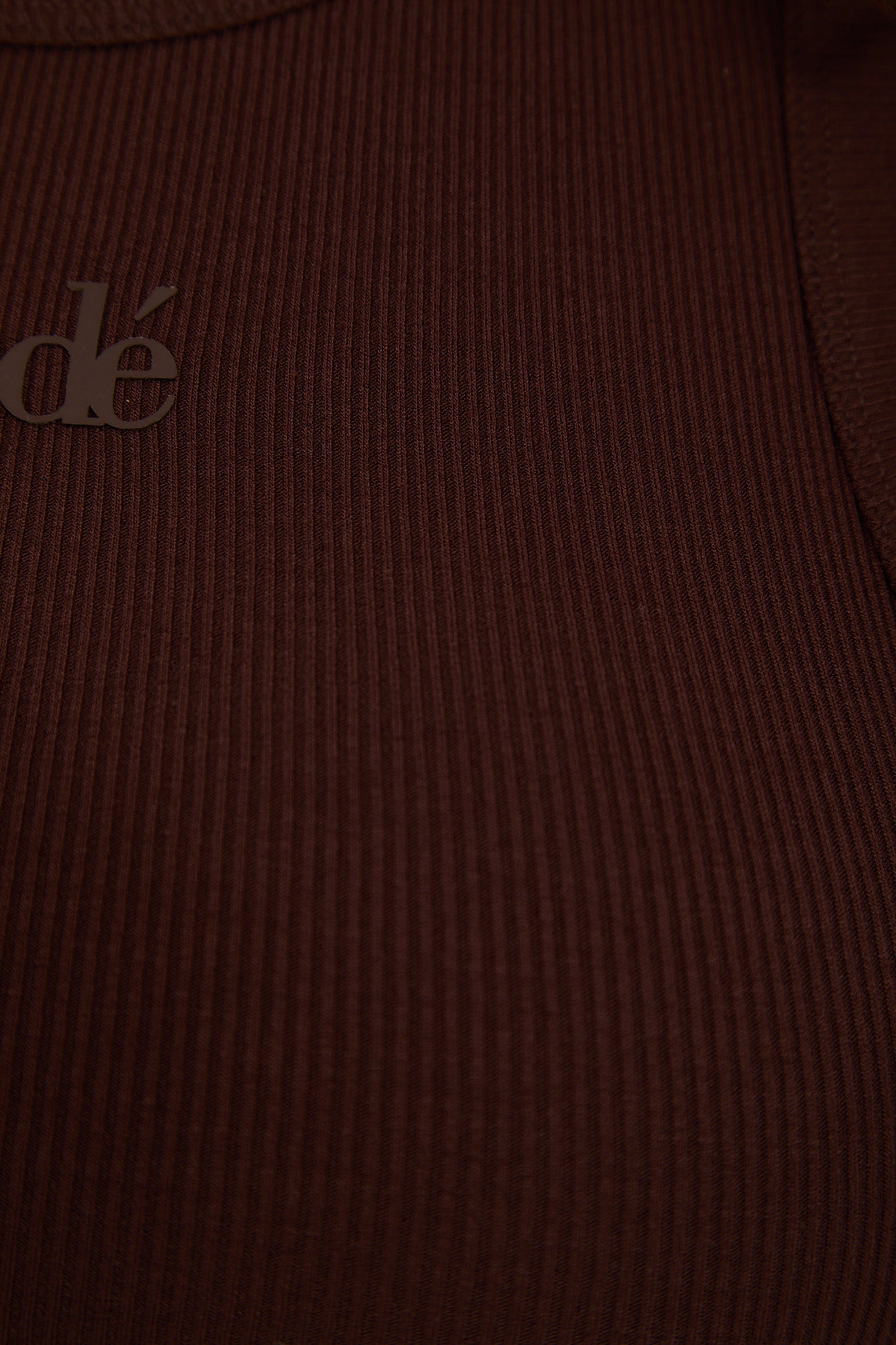 Modal Ribbed Racer Vest - Chocolate - Sunde - sundé