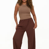 Modal Ribbed Racer Vest - Cinnamon - Sunde - sundé