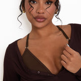 Modal Ribbed Long Sleeve Basic - Chocolate - sundé