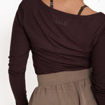 Modal Ribbed Long Sleeve Basic - Chocolate - sundé