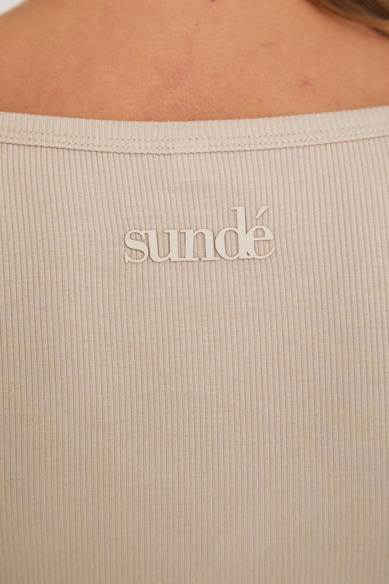 Modal Ribbed Long Sleeve Basic - Latte - Sunde