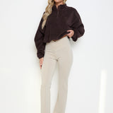 Oversized ¼ Zip Teddybear Fleece - Espresso - sundé