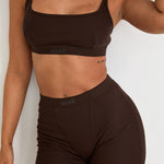Cotton Lyocell Ribbed Girl Boxer  - Chocolate - Sunde - sundé