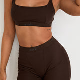 Cotton Lyocell Ribbed Girl Boxer  - Chocolate - Sunde - sundé