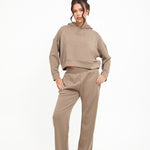 Soft Touch Boxy Lounge Hoodie - Mocha - Sunde - sundé