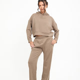Soft Touch Boxy Lounge Hoodie - Mocha - Sunde - sundé