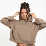 Soft Touch Boxy Lounge Hoodie - Mocha - Sunde - sundé