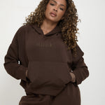 Soft Touch Boxy Lounge Hoodie - Chocolate - Sunde - sundé