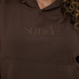 Soft Touch Boxy Lounge Hoodie - Chocolate - Sunde - sundé