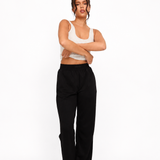 Soft Touch Lounge Flare Jogger - Black - Sunde