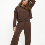Soft Touch Lounge Flare Jogger - Chocolate - Sunde - sundé