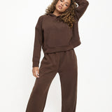 Soft Touch Lounge Flare Jogger - Chocolate - Sunde - sundé