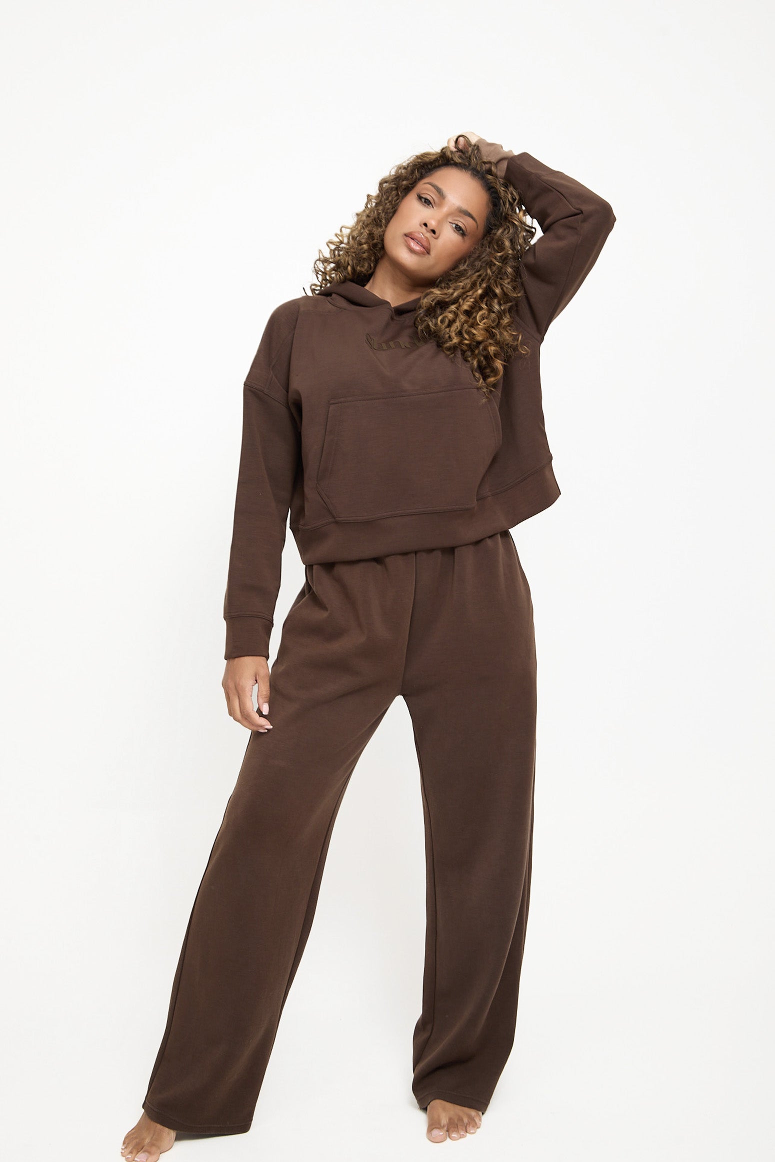 Soft Touch Lounge Flare Jogger - Chocolate - Sunde