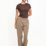 Soft Touch Lounge Flare Jogger - Mocha - Sunde - sundé