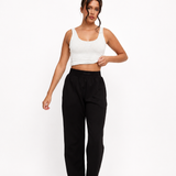 Soft Touch Lounge Flare Jogger - Black - Sunde
