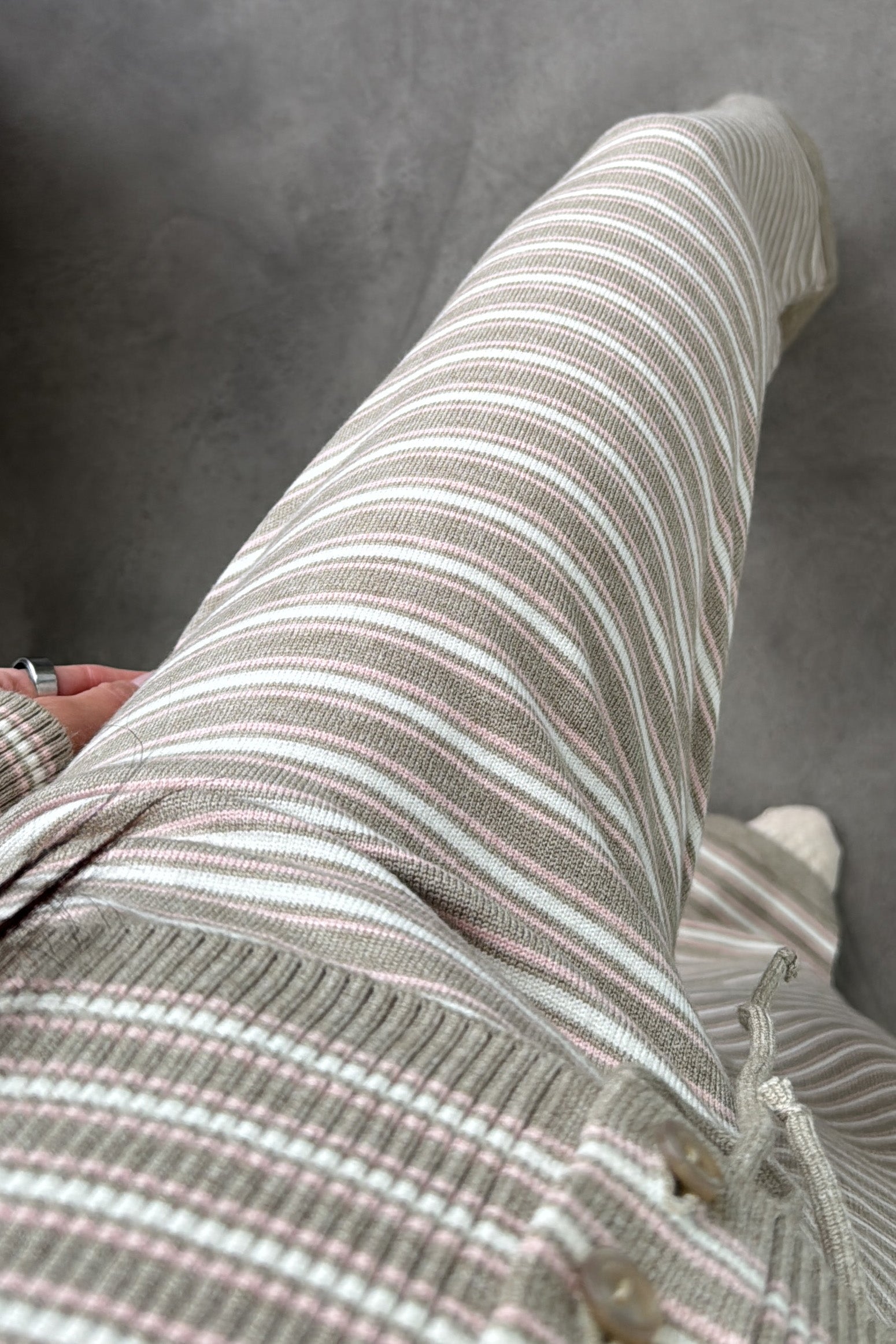 Pre- Order Thea Knitted Lounge Cardi- Mocha Pink