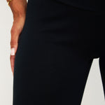 Velour Touch Wrap High-Waisted Leggings - Washed Black - sundé