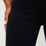 Velour Touch Wrap High-Waisted Leggings - Washed Black - sundé