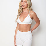 Cotton Lyocell Ribbed Girl Boxer  - White - Sunde - sundé